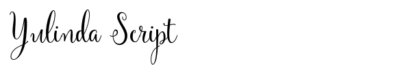 Yulinda Script font preview